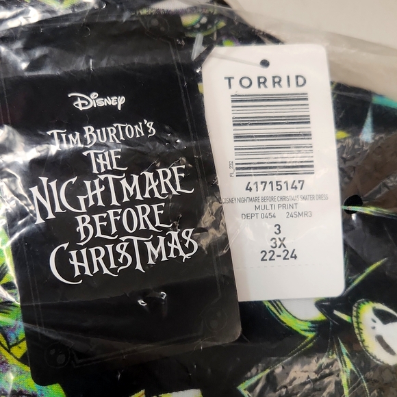 ❤️NWT VINTAGE TORRID NIGHTMARE BEFORE CHRISTMAS SKATER DRESS - HALLOWEEN - Picture 6 of 13
